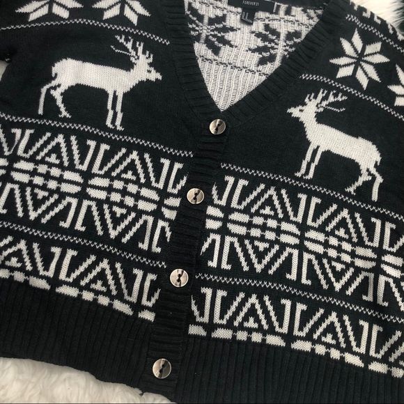 Reindeer Festive Folk Legend Cardigan Sweater - Picture 9 of 16